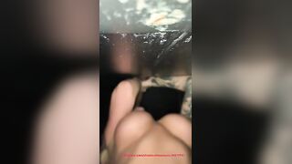Hotwife slut taken to public cinema glory hole to get fucked by multiple strangers