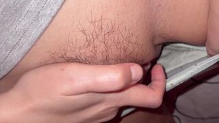 Mature woman masturbates before bed to relieve tension.