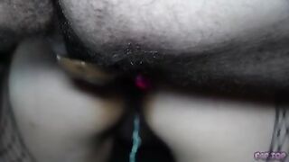 Student sucks my dick, she gets fucked in the ass with my cock and strapon, she's streaming