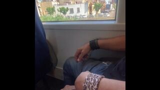 ACCIDENTAL HOMEMADE SEX ON THE TRAIN - HANDJOB AND CAMSHOT WITH AMATEUR MILF