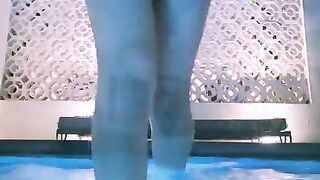 Quiet me time in the pool when everyone else is asleep.