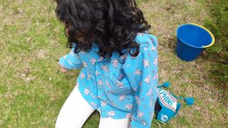 I find a lady on my land taking what is not hers