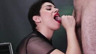 Cum dripping from mouth
