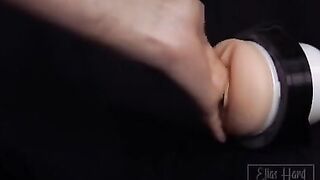 FINGERING AND FUCKING MY RILEY REID FLESHLIGHT | INTENSE CUMSHOT AND MOANING