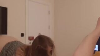 Rough Deepthroat Gagging from obedient college slut