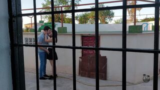 Fucked in public while we are watched from the window