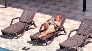 I can't believe it, my stepson is masturbating while I sunbathe.