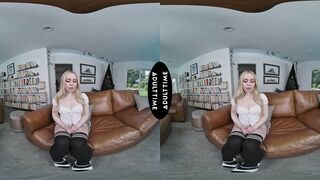 UP CLOSE VR - POV Joyful Haley Spades Gives You A 2 Handed Handjob Before Offering You Her Wet Pussy