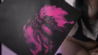 Painting and masturbating - Bella Hentaigirl