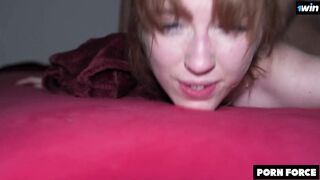 HE SET HER PUSSY ON FIRE - Big Titty Teen Redhead Screams For More - Lilly Mays ´