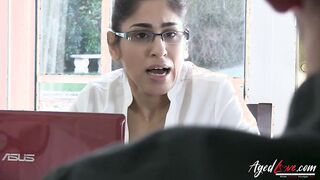 Milf threesome sex in the office