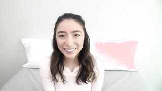Beautiful Real 18 Year Old With HUGE Pussy Lips Gets Fucked and Gets Showered With Hot Cum