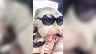 Prettiest streetwalker sucks cock & takes a load of cum in her mouth