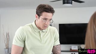 Petite Sexy Bratty Step-sis Myra Moans Wants to Show off Her New Stepbros Huge Cock -S33:E2