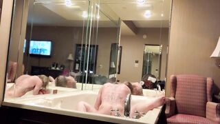 Hotel fun while husband is in the next room