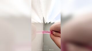 Hot Babe fucks all her Dildos