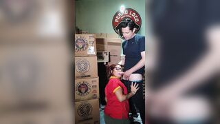 Innocent Oxxo cashier, sex in the store's storage room