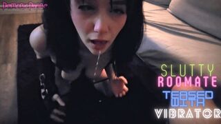 CRAZY Ahegao SLUT Teased with VIBRATOR Until She sucks DICK (Free Version)