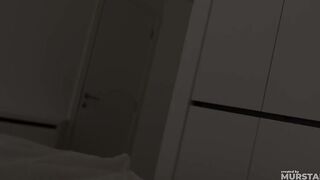 Oops... Step son accidentally cum in step mom after fucked her in shared bed at night in hotel room