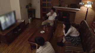 English Subtitle A Niece Sits On Her Beloved Not Uncle's Lap And Secretly Gets His Cock Inside Her And Makes Him Give Her A Creampie Even When Her Family Is Around - YUKARI MIYAZAWA