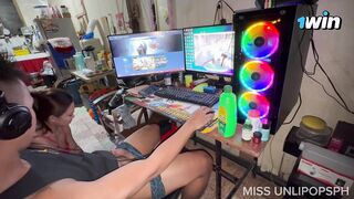 Filipina Stepsis Suck & Swallows Cum While Im Gaming!