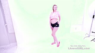 Beautiful Blonde Teen swallows cum