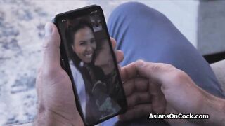 Asian coeds calling over professors for private threesome class