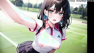 Teens Playing Tennis Transparent Cloth (ASMR)