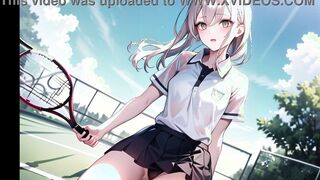 Teens Playing Tennis Transparent Cloth (ASMR)