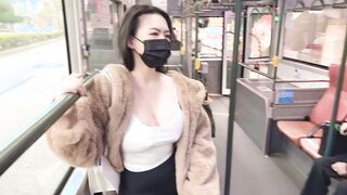 (IG: @326n.h)台北公車【ノーブラ散歩】No bra 台湾初のバス体験｜Taiwan's first bus experience ｜New Taipei Banqiao｜รถบัสไทเป