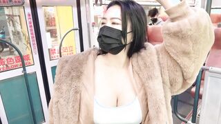 (IG: @326n.h)台北公車【ノーブラ散歩】No bra 台湾初のバス体験｜Taiwan's first bus experience ｜New Taipei Banqiao｜รถบัสไทเป
